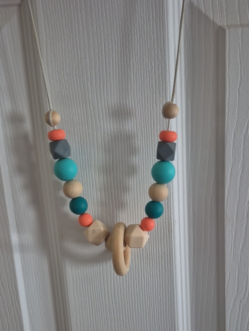 Teething Necklace - All Natural Wood And Silicon